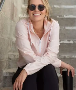 Fashion Nayked Apparel Women'S Lightweight Pullover Cropped Windbreaker