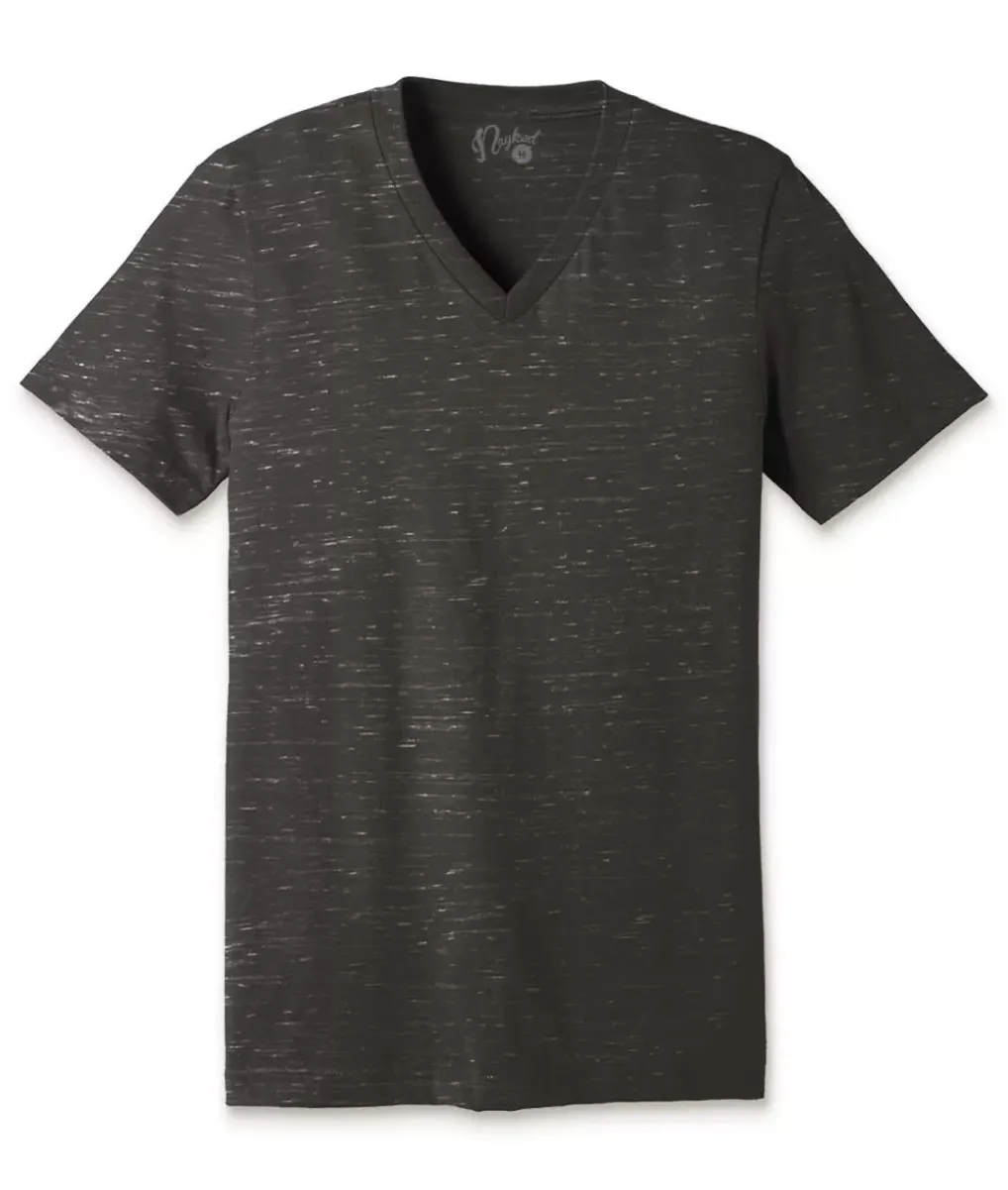 Sale Nayked Apparel Women'S Marbled Jersey V-Neck T-Shirt