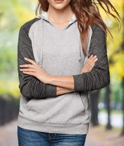 New Nayked Apparel Women'S Ridiculously Soft Raglan Fleece Hoodie