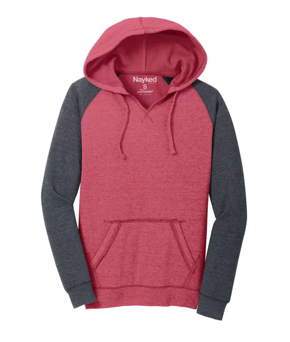 New Nayked Apparel Women'S Ridiculously Soft Raglan Fleece Hoodie
