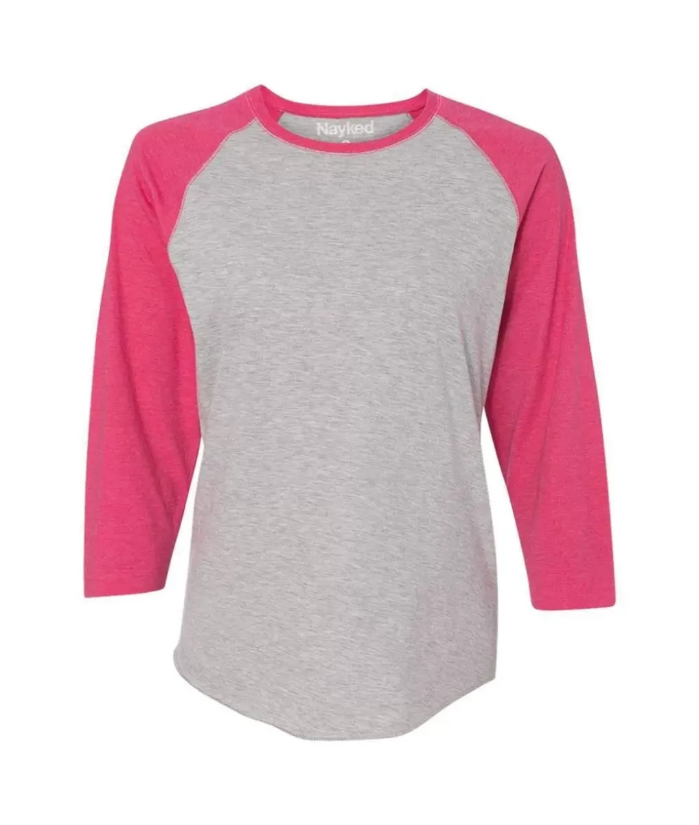 Hot Nayked Apparel Women'S Ridiculously Soft Midweight Baseball Tee
