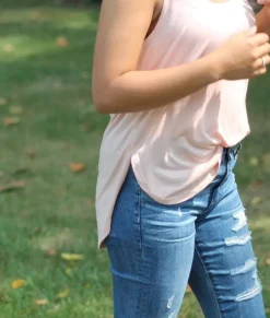 Hot Nayked Apparel Women'S Ridiculously Soft Lightweight Flowy Tank Top With Side Slits