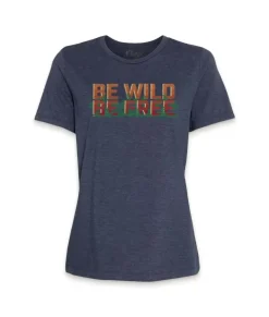 Outlet Nayked Apparel Women'S Ridiculously Soft Midweight Graphic Tee | Be Wild, Be Free