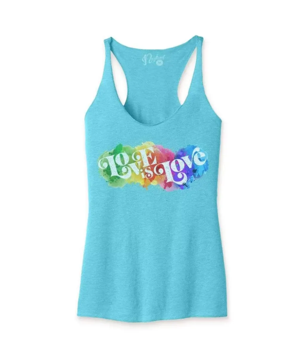 Hot Nayked Apparel Women'S Ridiculously Soft Lightweight Graphic Racerback Tank | Love Is Love