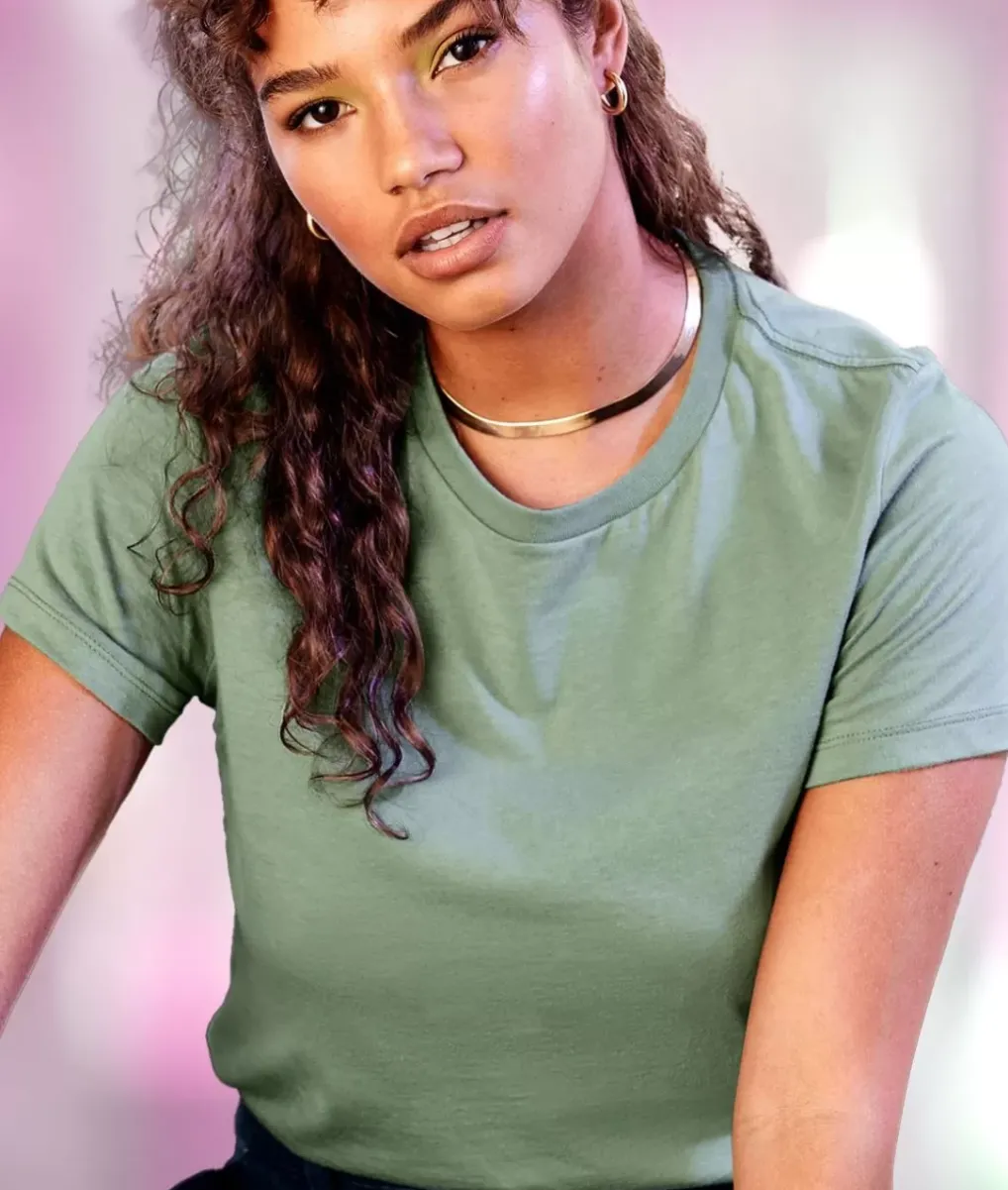 Fashion Nayked Apparel Women'S Ridiculously Soft Relaxed Fit 100% Cotton T-Shirt | New Arrival Colors