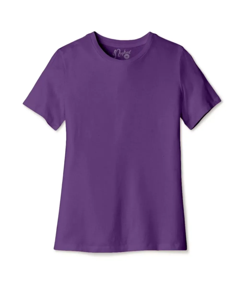 Fashion Nayked Apparel Women'S Ridiculously Soft Relaxed Fit 100% Cotton T-Shirt | New Arrival Colors