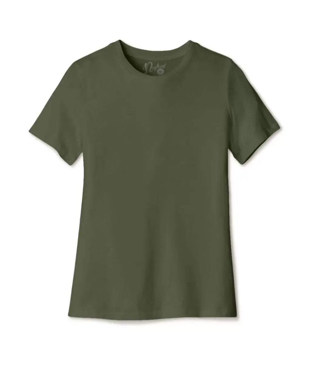 Fashion Nayked Apparel Women'S Ridiculously Soft Relaxed Fit 100% Cotton T-Shirt | New Arrival Colors