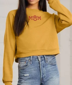 Clearance Nayked Apparel Women'S Ridiculously Soft Mid-Length Raglan Graphic Pullover | Mom Paw Print