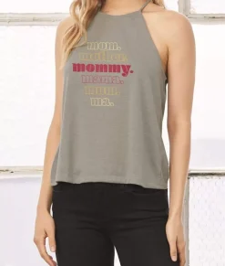 Discount Nayked Apparel Women'S Ridiculously Soft High Neck Graphic Tank | Mommy