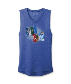 Best Nayked Apparel Women'S Ridiculously Soft Festival Graphic Muscle Tank | Stay Gold