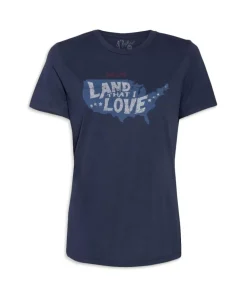 Sale Nayked Apparel Women'S Ridiculously Soft Lightweight Graphic Tee | Land That I Love