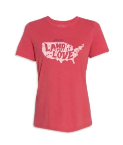 Sale Nayked Apparel Women'S Ridiculously Soft Lightweight Graphic Tee | Land That I Love