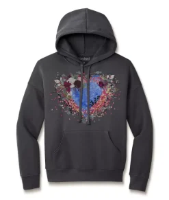 Best Nayked Apparel Women'S Ridiculously Soft Oversized Graphic Fleece Hoodie | Heart Art