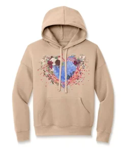 Best Nayked Apparel Women'S Ridiculously Soft Oversized Graphic Fleece Hoodie | Heart Art