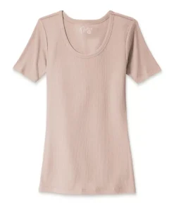 Best Nayked Apparel Women'S Ridiculously Soft Ribbed Scoop Neck Tee