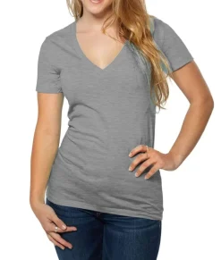 Clearance Nayked Apparel Women'S Ridiculously Soft Deep V-Neck T-Shirt