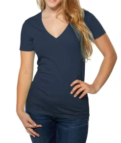 Clearance Nayked Apparel Women'S Ridiculously Soft Deep V-Neck T-Shirt