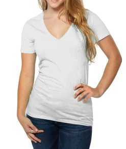 Clearance Nayked Apparel Women'S Ridiculously Soft Deep V-Neck T-Shirt