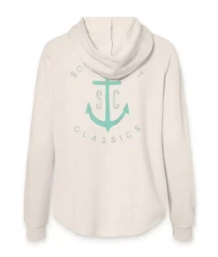 Online Nayked Apparel Women'S Ridiculously Soft Graphic California Wave Wash Full Zip Hoodie | Sc Anchor