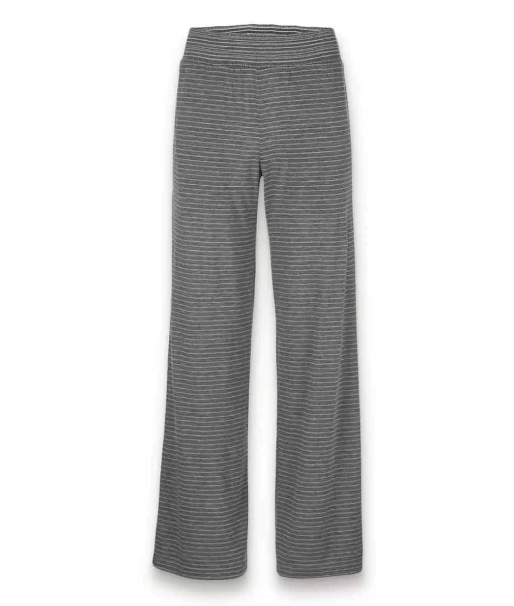Outlet Nayked Apparel Women'S Ridiculously Soft Shirred Wide Leg Fine Line Striped Lounge Pants