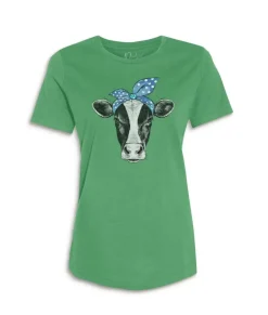Best Nayked Apparel Women'S Ridiculously Soft Graphic Tee | Cow
