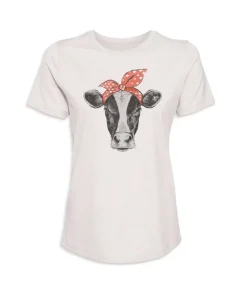 Best Nayked Apparel Women'S Ridiculously Soft Graphic Tee | Cow