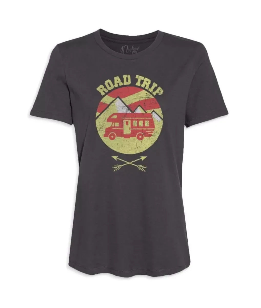 Best Nayked Apparel Women'S Ridiculously Soft Graphic Tee | Road Trip