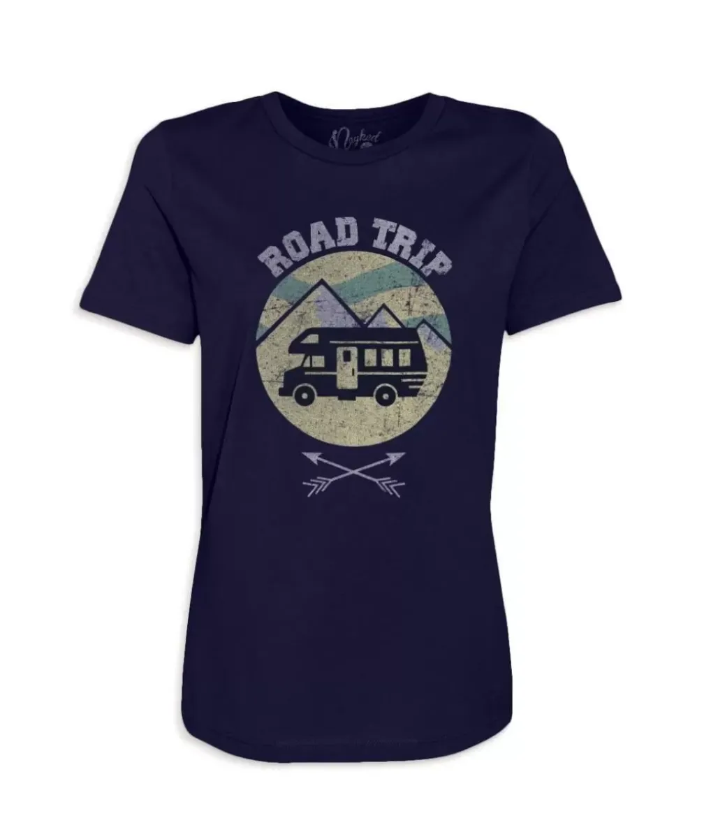 Best Nayked Apparel Women'S Ridiculously Soft Graphic Tee | Road Trip