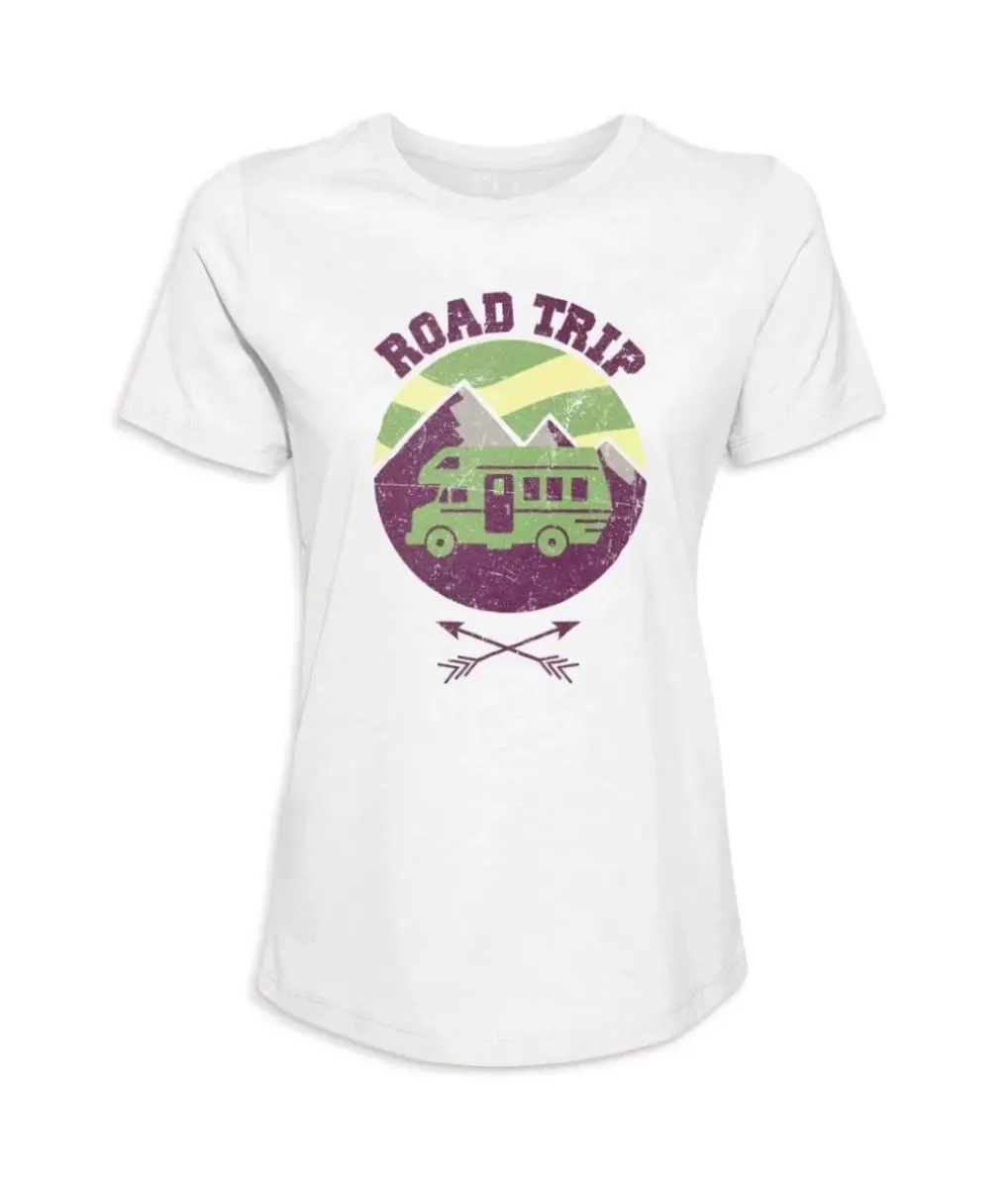 Best Nayked Apparel Women'S Ridiculously Soft Graphic Tee | Road Trip