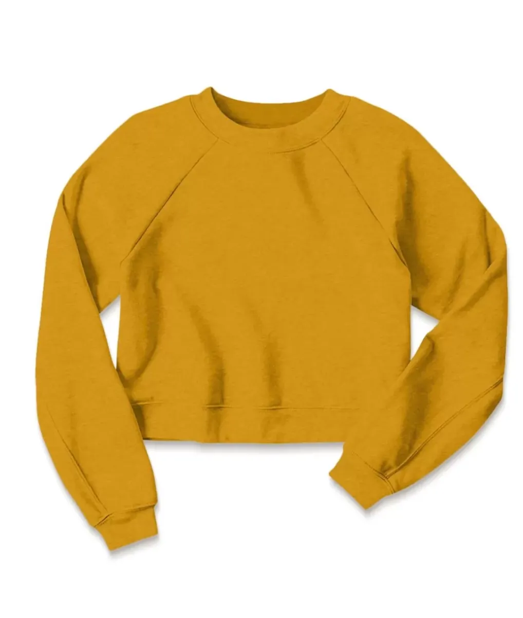 Sale Nayked Apparel Women'S Ridiculously Soft Raglan Abbreviated Crop Pullover