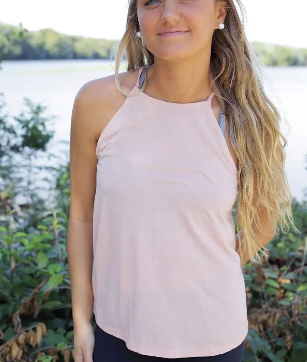 Best Nayked Apparel Women'S Ridiculously Soft Lightweight Flowy High Neck Tank Top