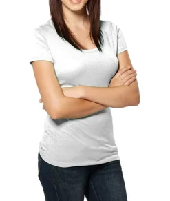 Outlet Nayked Apparel Women'S Ridiculously Soft Lightweight Deep Scoop-Neck T-Shirt