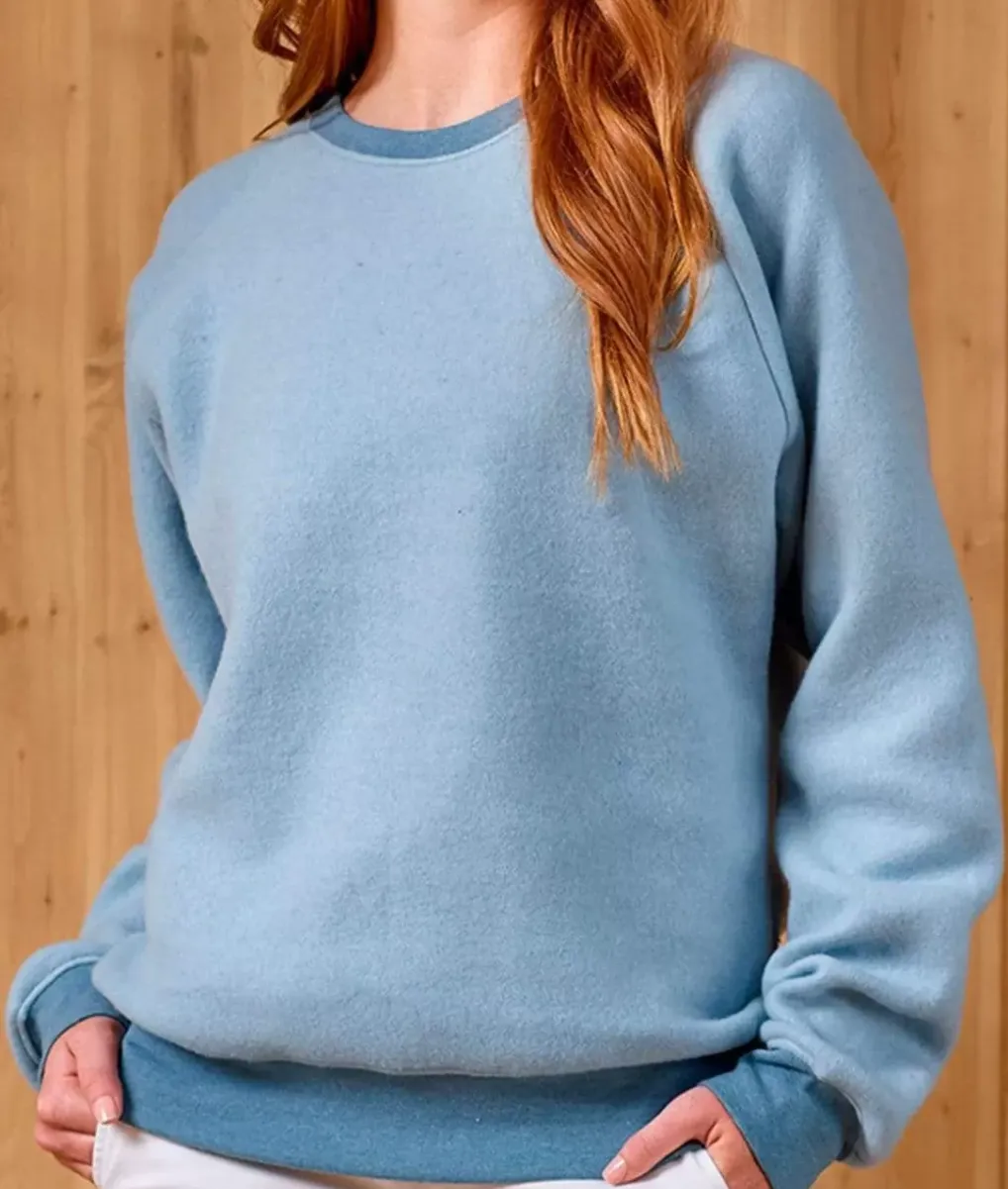 Online Nayked Apparel Women'S Ridiculously Soft Inside Out Crew Neck Pullover Sweatshirt