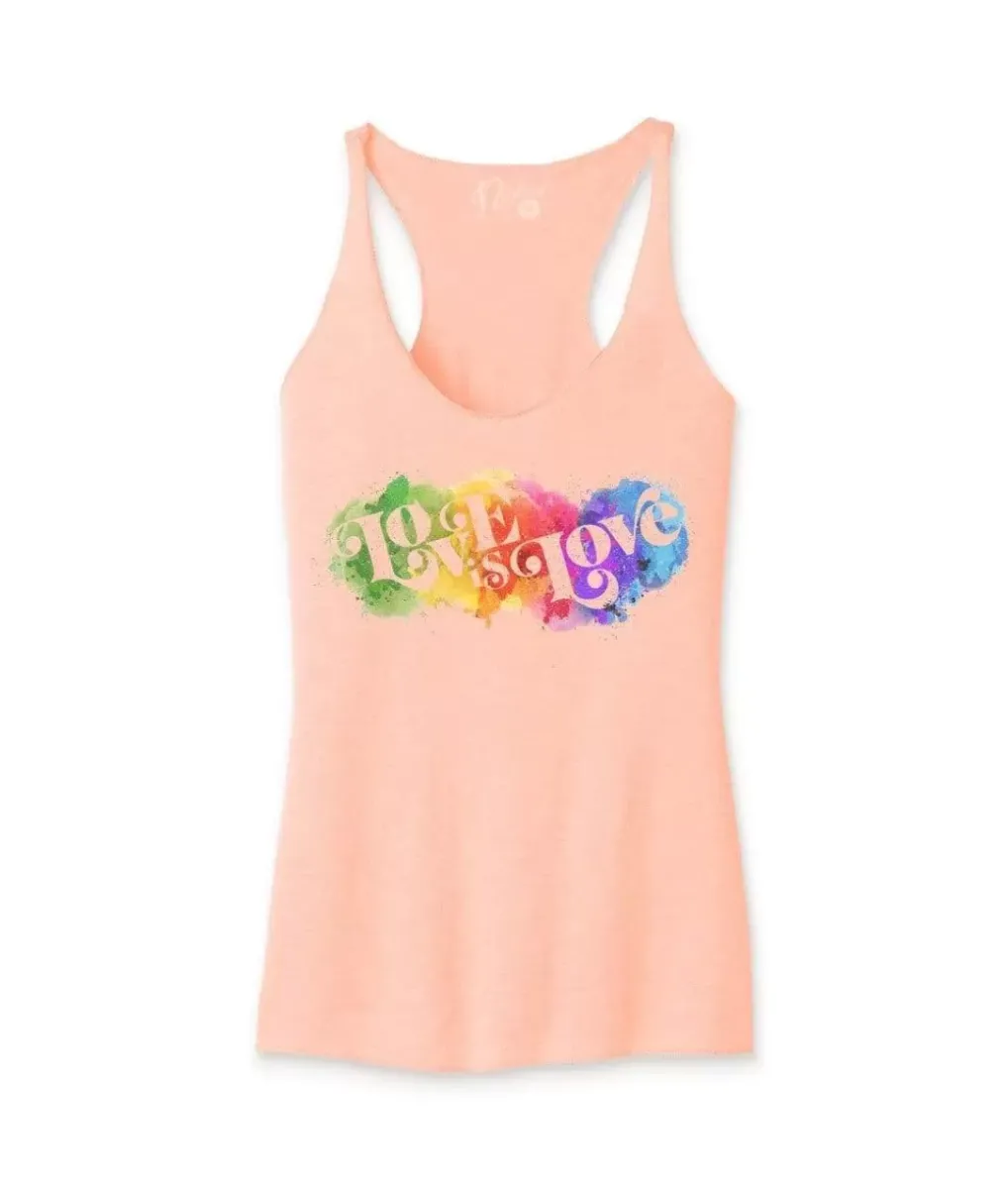 Online Nayked Apparel Women'S Ridiculously Soft Lightweight Graphic Racerback Tank | Love Is Love