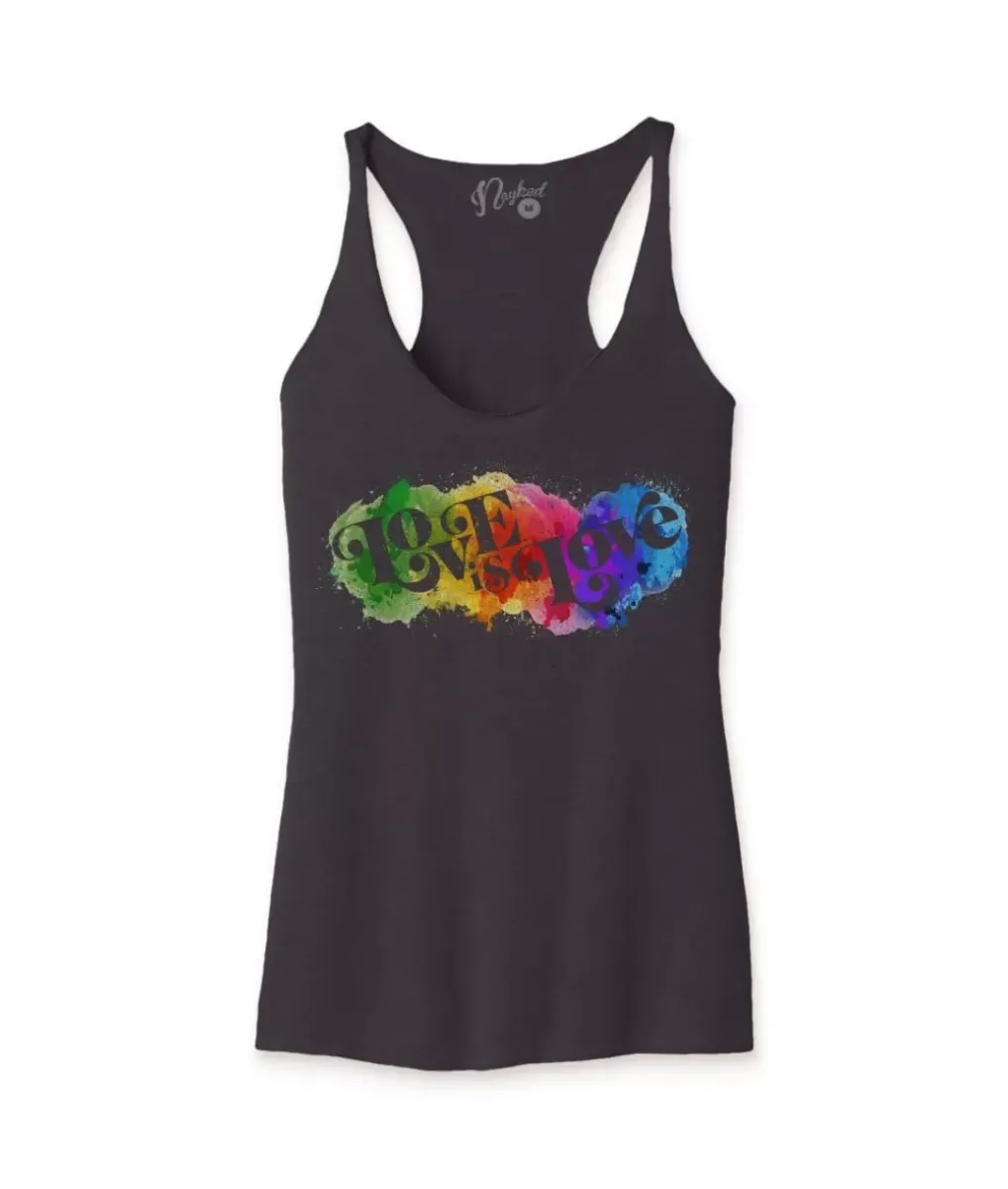 Online Nayked Apparel Women'S Ridiculously Soft Lightweight Graphic Racerback Tank | Love Is Love