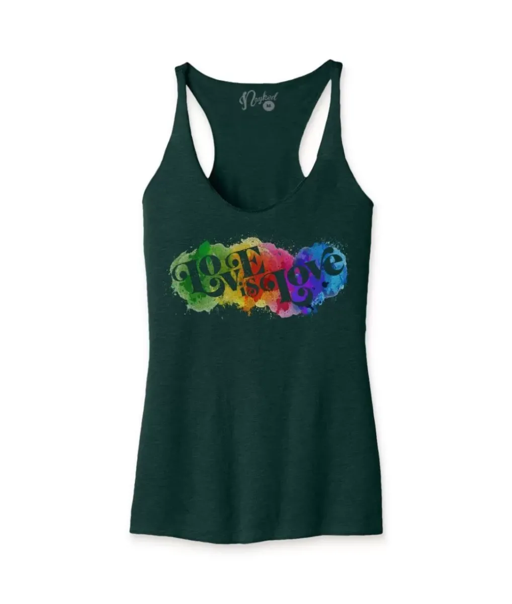 Online Nayked Apparel Women'S Ridiculously Soft Lightweight Graphic Racerback Tank | Love Is Love