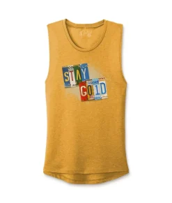 Clearance Nayked Apparel Women'S Ridiculously Soft Festival Graphic Muscle Tank | Stay Gold