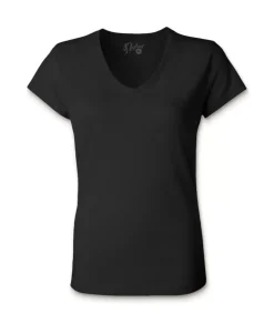 New Nayked Apparel Women'S Ridiculously Soft 100% Cotton Fitted V-Neck T-Shirt