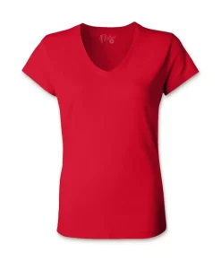 New Nayked Apparel Women'S Ridiculously Soft 100% Cotton Fitted V-Neck T-Shirt
