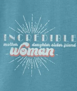 Fashion Nayked Apparel Women'S Ridiculously Soft Flowy Rolled Cuffs Graphic Muscle Tee | Incredible Woman