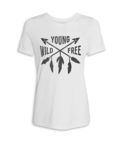 Sale Nayked Apparel Women'S Ridiculously Soft Lightweight Graphic Tee | Young Wild Free