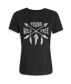 Sale Nayked Apparel Women'S Ridiculously Soft Lightweight Graphic Tee | Young Wild Free