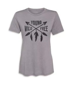 Sale Nayked Apparel Women'S Ridiculously Soft Lightweight Graphic Tee | Young Wild Free