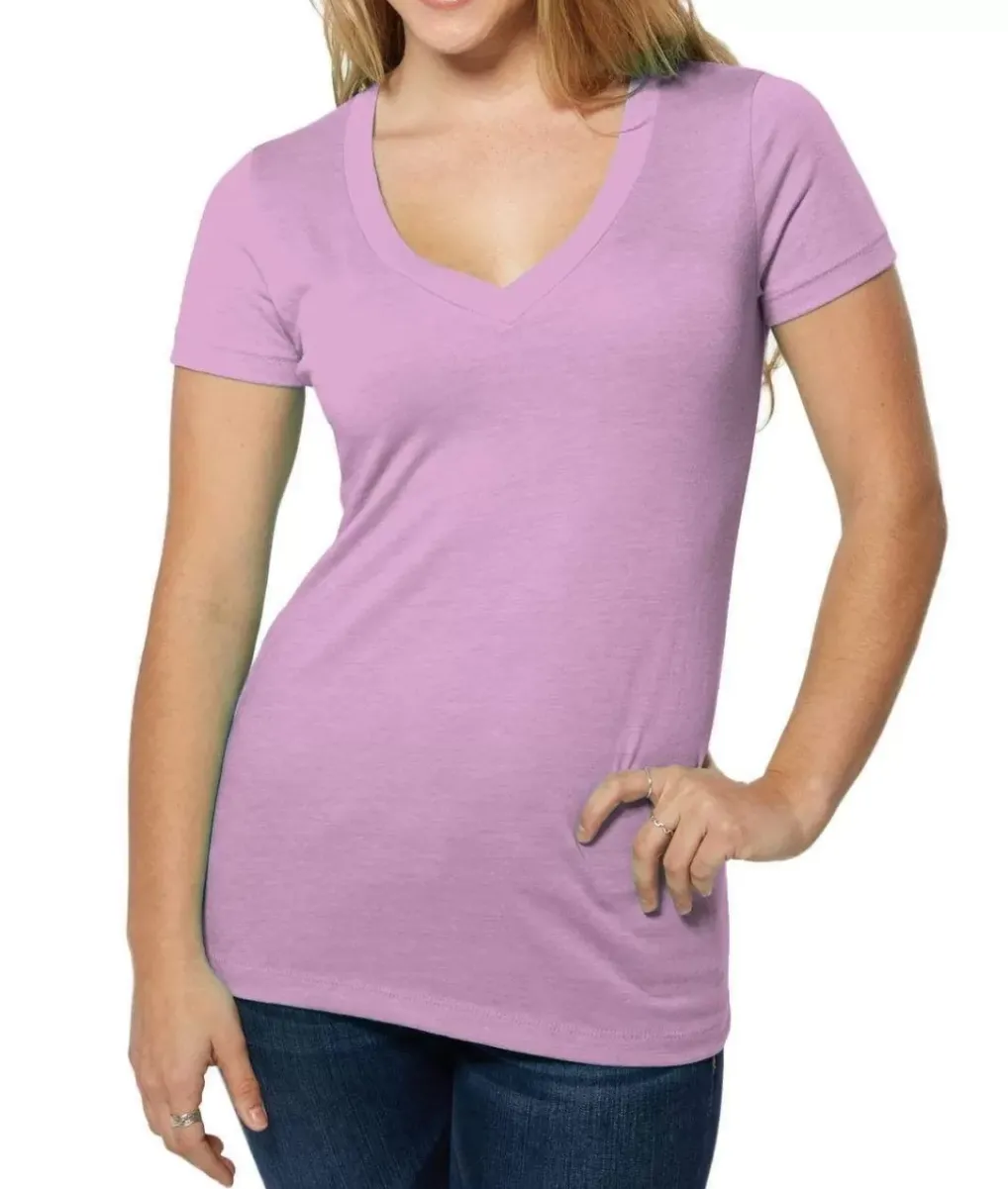 Discount Nayked Apparel Women'S Ridiculously Soft Lightweight V-Neck T-Shirt