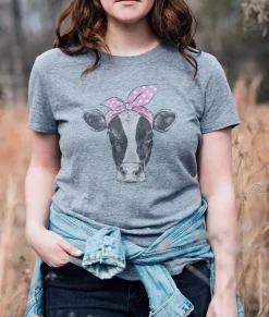 Outlet Nayked Apparel Women'S Ridiculously Soft Graphic Tee | Cow