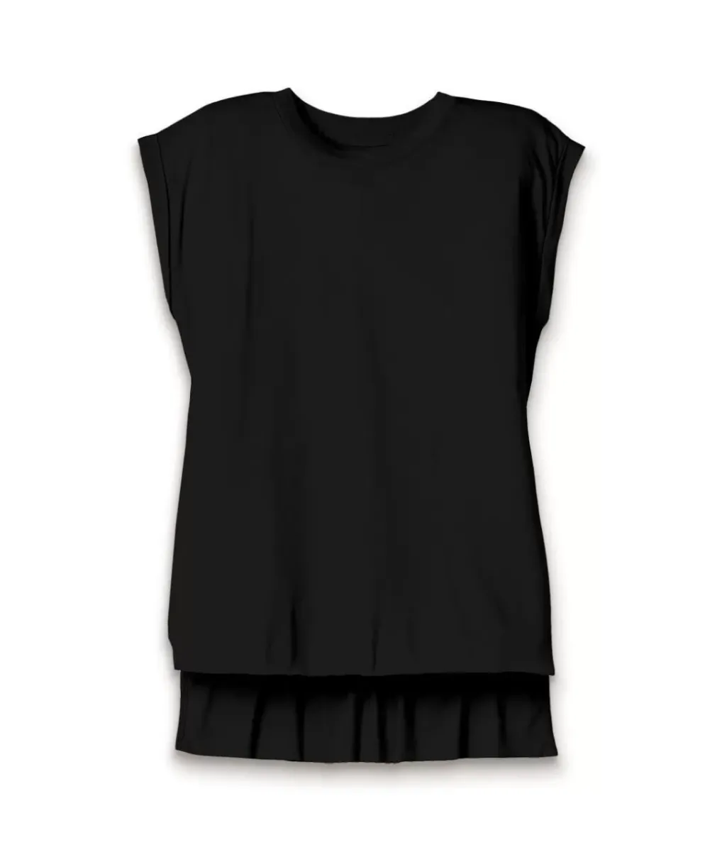 Sale Nayked Apparel Women'S Ridiculously Soft Flowy Rolled Cuffs Muscle Tee