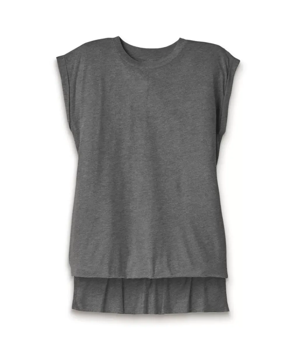 Sale Nayked Apparel Women'S Ridiculously Soft Flowy Rolled Cuffs Muscle Tee