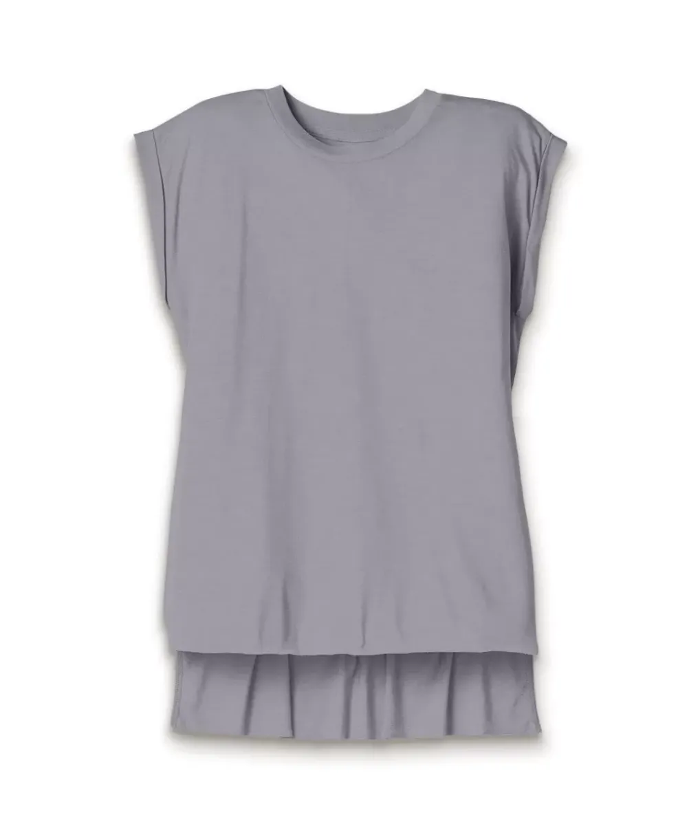 Sale Nayked Apparel Women'S Ridiculously Soft Flowy Rolled Cuffs Muscle Tee