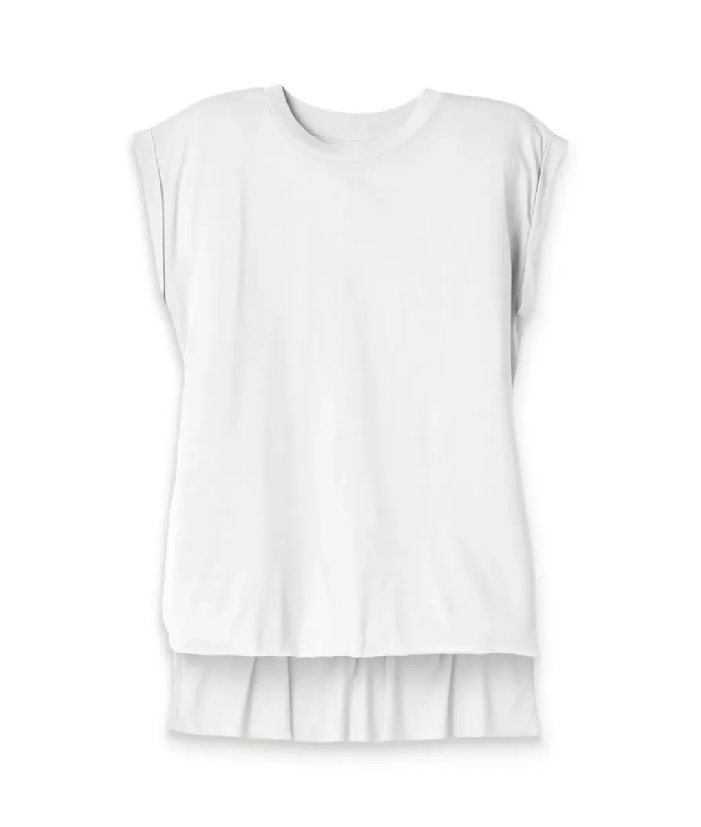 Sale Nayked Apparel Women'S Ridiculously Soft Flowy Rolled Cuffs Muscle Tee