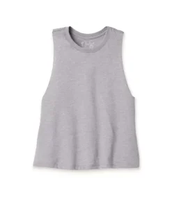 Sale Nayked Apparel Women'S Ridiculously Soft Cropped Racerback Muscle Tank